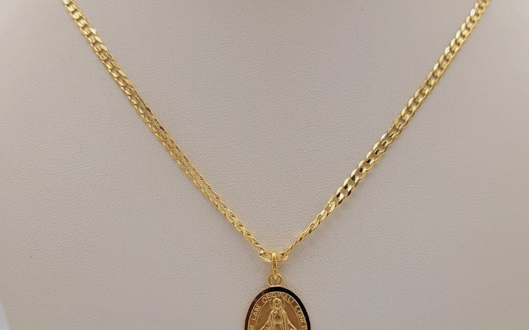 Conjunto Virgen Milagrosa Oro