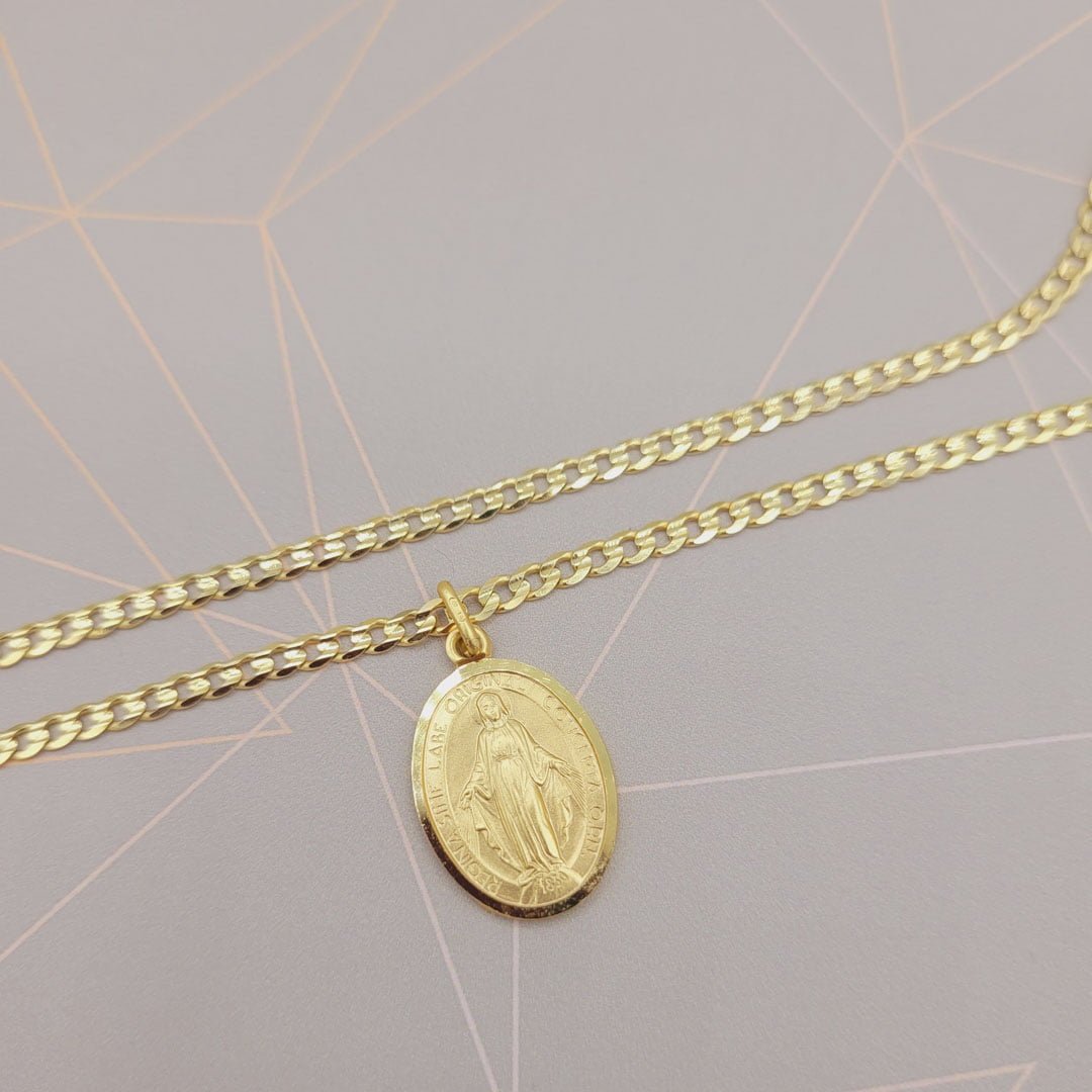 Conjunto Virgen Milagrosa Oro - Imagen 2