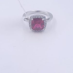 Anillo de plata 925k con circonia