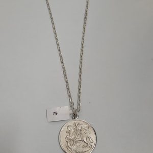 Cadenita y Medalla de San Jorge en Plata 925