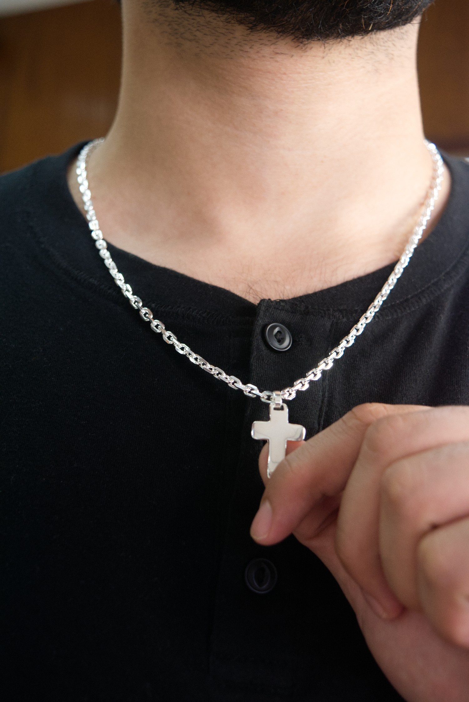 Conjunto Cadena y Cruz en plata 925 - Imagen 3