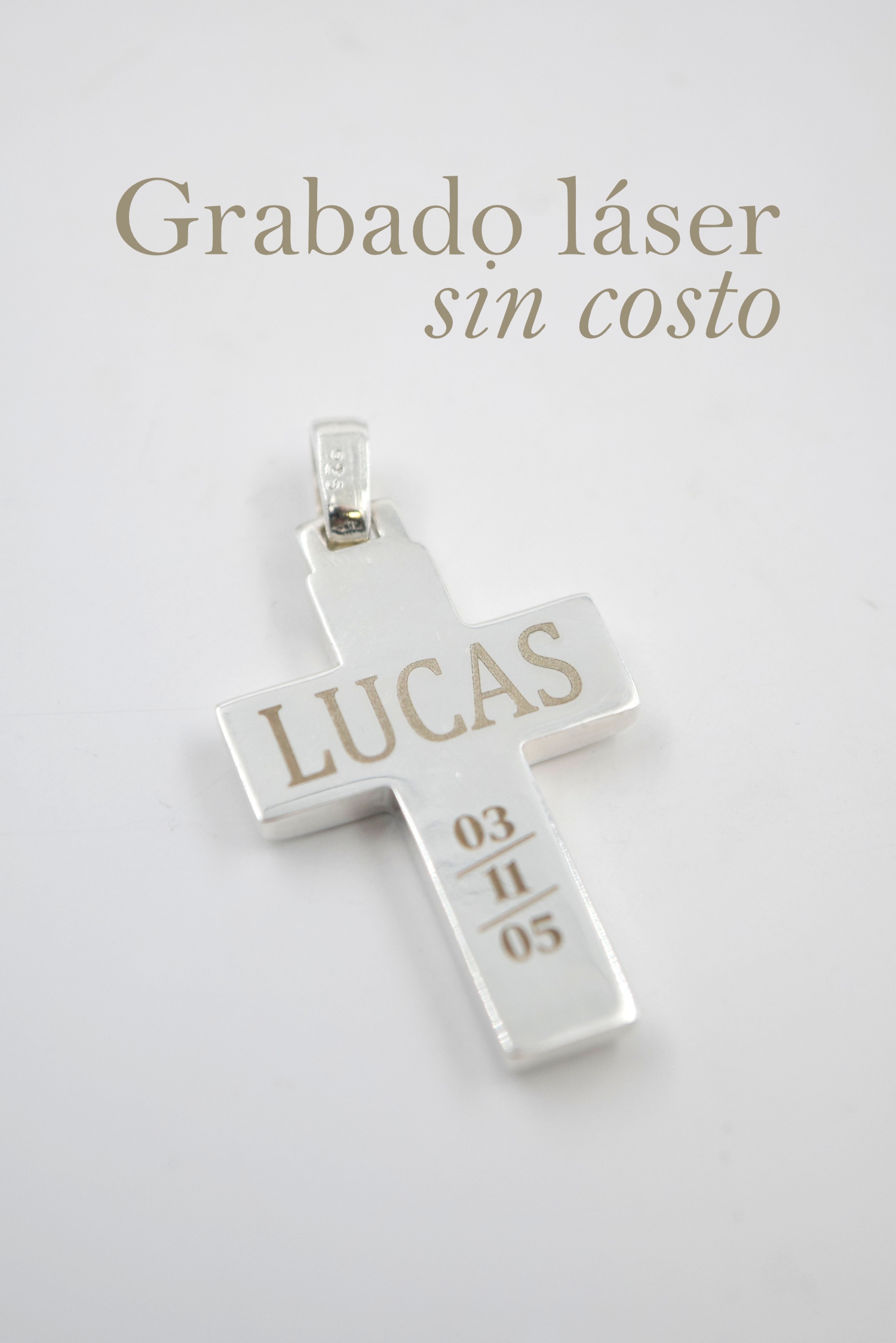 Conjunto Cadena y Cruz en plata 925 - Imagen 4
