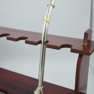 BOMBILLA DE PLATA CON TARJETA DE ORO