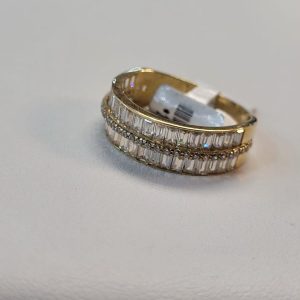 Anillo oro 10k con circonias